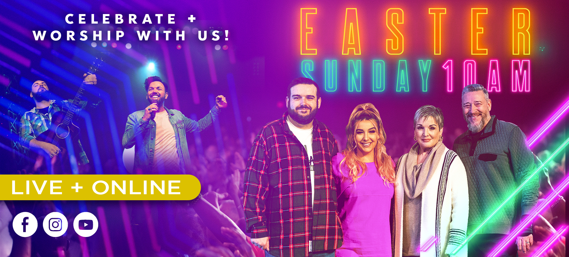 Celebrate + Worship with Us! Easter Sunday 10 Am Live