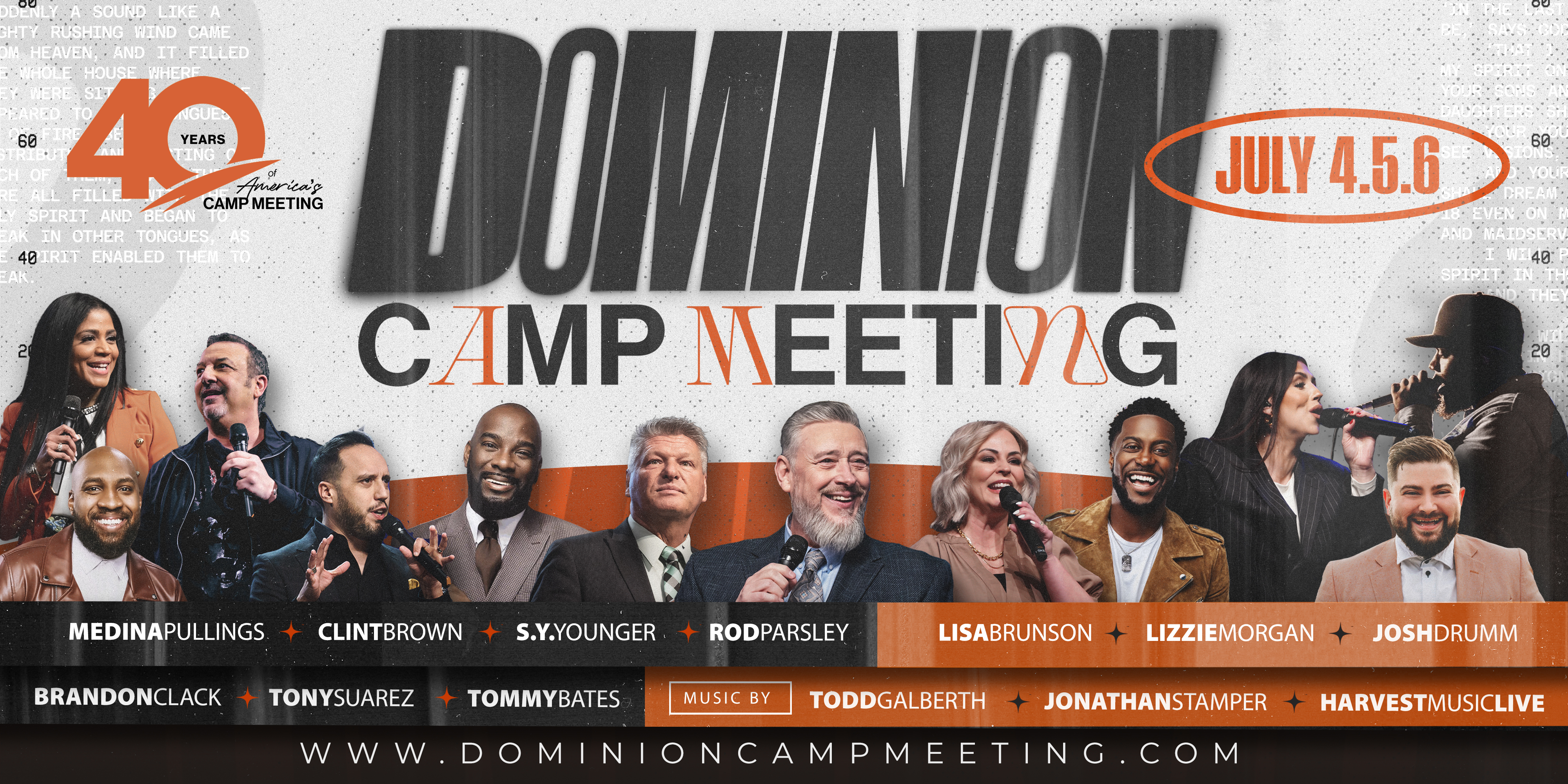 Dominion Camp Meeting 2025 - Hosted by Dr. Rod Parsly - July 4.5.6