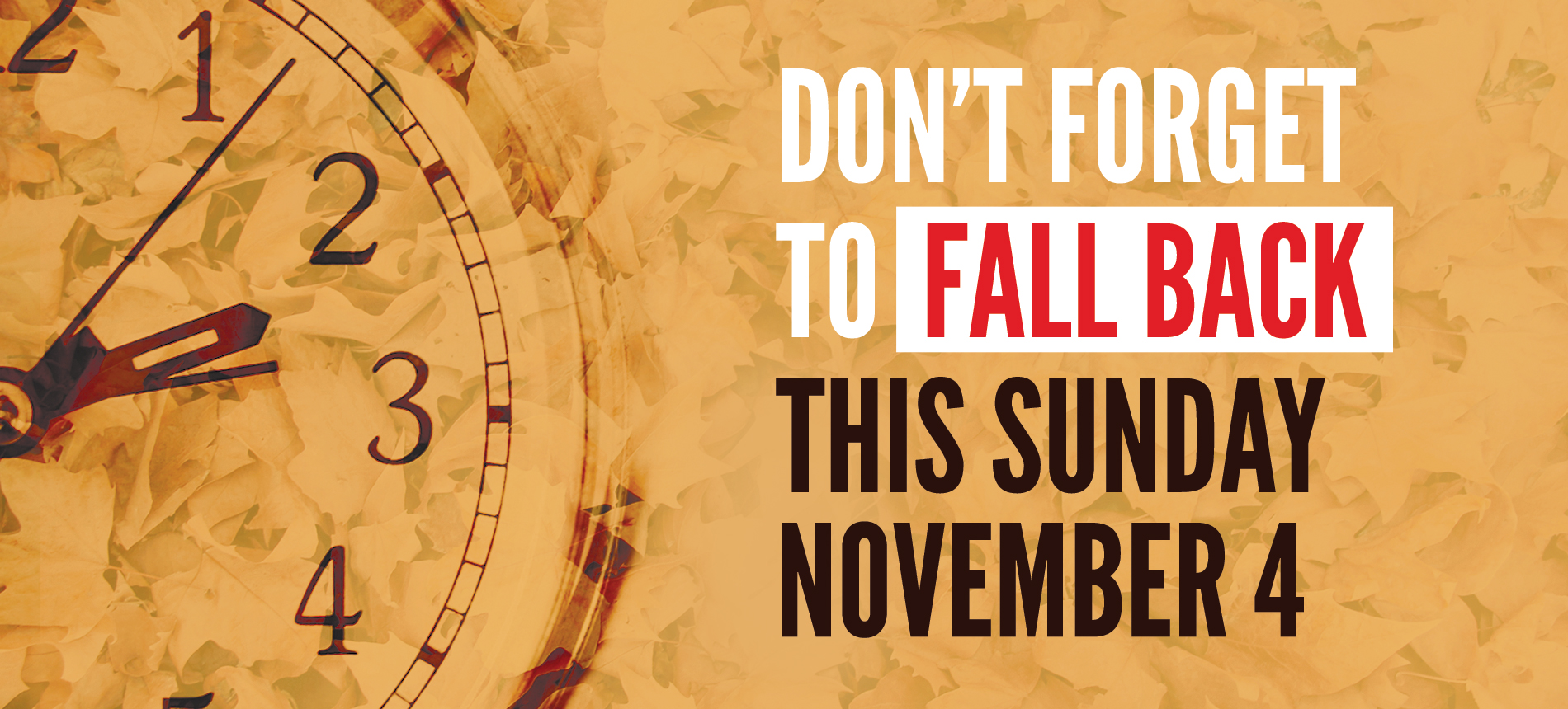 Time Change: Fall Back